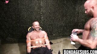 Bound And Tormented - Table Bound Bondage Domination with Old Man Sensuality