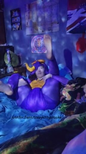 Dragon girl wears double diapers