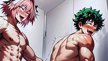 Hot femboy gets ass fucked in the college bathroom! Hot bareback anal sex. Pinoy Hentai Anime