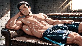 Ai Sexy Oiled Muscle Men