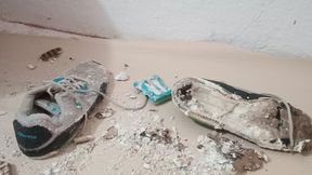 Gnarlie Harper Comes Pissed Off After Work So He Will Destroy His Sneakers - Industrial Oven Ruined My Shoes And I Still Hasn't Been Paid - Can't Buy New Pair - F! My Boss! - TEASER