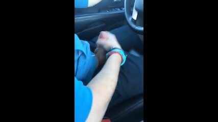 Wanking and cumming in the car with a buddy
