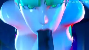 Succubus Takes Wild 3D Blowjob Deep Throat Ride for Halloween creampie