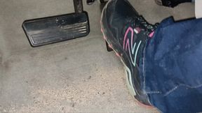 Evalynn Driving to work in Sneakers and Jeans 2