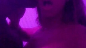 My blonde in the club bathroom