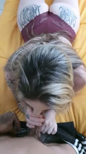 HOT BLONDE SWALLOWING COCK AND A LOT OF CUM FROM EATER