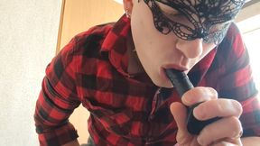 Jerking off, Sucking and Savoring Cum