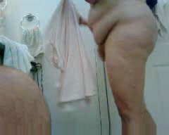 Shooting my mature BBW wife drying her body after shower