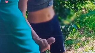Public Blowjob in German - Amateur Couple Outdoor Sex