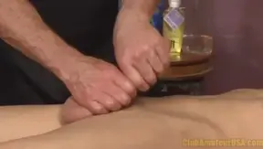 Intimate Cock Massage Leads to Passionate Blowjob