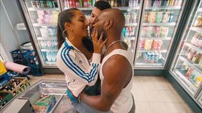 Grocery store double blowjob with Bishop Black and Curved Marvin
