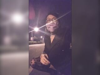 深夜野外露出 CD Lotus outdoor walk (old clip)