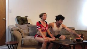 watching football with my stepdad - erin electra