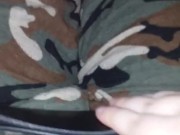 Using Belt To Bind and Rub Himself, Moaning For Daddy