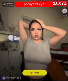 Webcam teen flashes her reaction