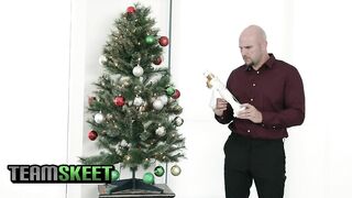 ExxxtraSmall - Busty Petite Teen Gets A Big Dick Facial For Christmas