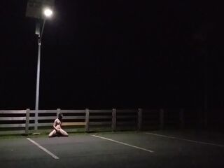 Public masturbation at night!
