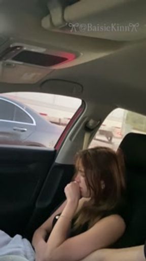 Fingering My Girl in the Fast Lane While the Pressure Builds… Public Orgasm on the Highway 🚗🫦💦