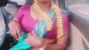 Car sex. Beautiful housewife cheating husband try to fucking husband'_s father. Telugu dirty talks.