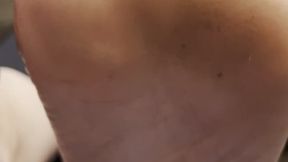 Making Daddy smell my work soles