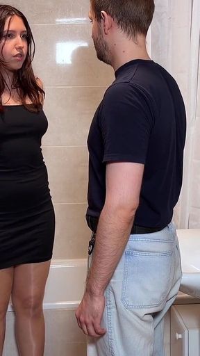 Under Arrest Handcuffs, Bondage, Pee in Tights & Dildo Blow