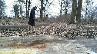 naked exhibition in forest