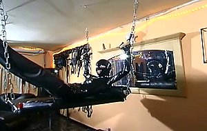 German pervert couple in gimp suits fucking around