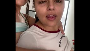 Lesbian sex &mdash;  we found our neighbor's phone and left him a surprise