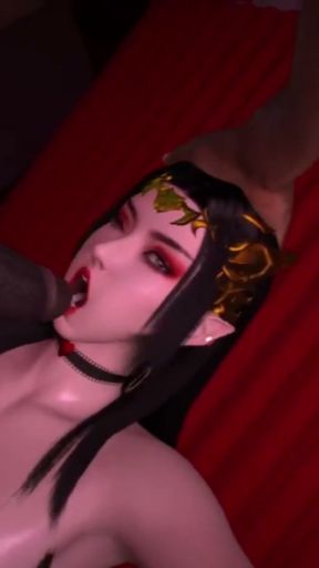 Medusa Queen and black dick at club - Hentai 3D uncensored v352   Clip 1