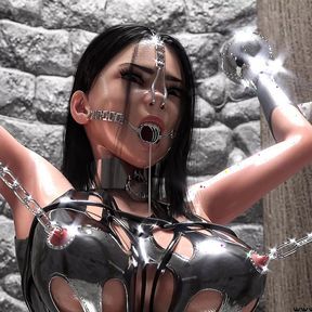 Cute Teen Trapped in a Well - Hardcore Metal Bondage Animation