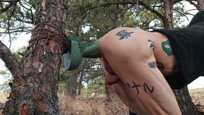 Outdoor fun with Rexxx dinosaur dildo