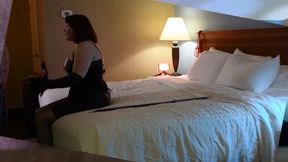 BDSM with Audrey Ashes: Mild caning, anal hook.