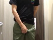 So horny in a shopping mall / wearing new underwear and jerking off 1