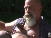 Pig Daddy Steve "Titpig" Hurley Fucks Christian Mitchell in Outdoor Sling