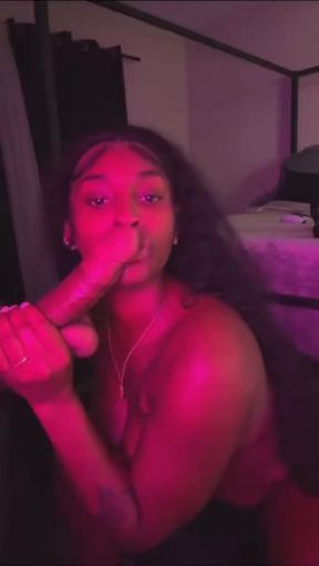 Petite babe takes a big dick in homemade blowjob scene