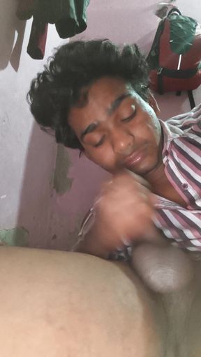 Desi hot indian boy sucking dick on the night