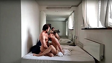 Mature muscled man bareback fucks his young athletic boyfriend, vol. 2