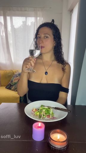 me and you having dinner in a nice restaurant... getting ready to