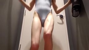 Tall Thin Crossdresser Jerk Him Self Off In Fitting Room