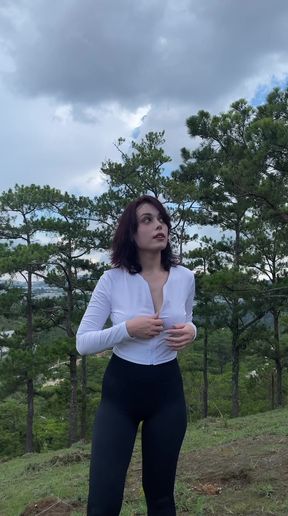 Woman in forest