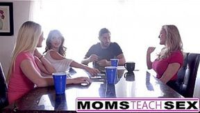 Fresh-faced virgins get corrupted by depraved step moms in raunchy training sessions