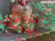Her feet are in good shape and deftly jerk the black cock
