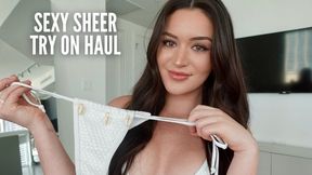 Sheer Lingerie Try On Haul in 4k