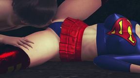 Superwoman Seduced in the Park - Passionate Kissing Leads to Cunnilingus - Anal Vibrator Brings Her Big Ass to Orgasm