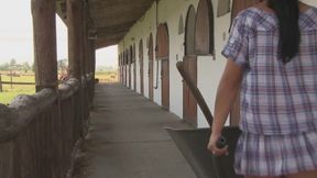 Outdoor barn sweaty anal fuck fest