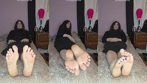 jerk your cock to my wrinkly soles - no audio