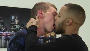 BlakeMason.com: Shaved Billy Rock jerking uncut dick in the bed