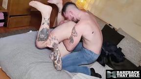 ”BAREBACKTHATHOLE Tatted Igor Lucios Has His Booty Demolished By Ricky Hard”