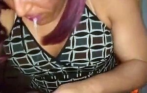 Redhead Crossdresser Sucks BBC for Cum