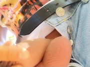 Peeing into foreskin outdoor - That´s looking like inflated ballon